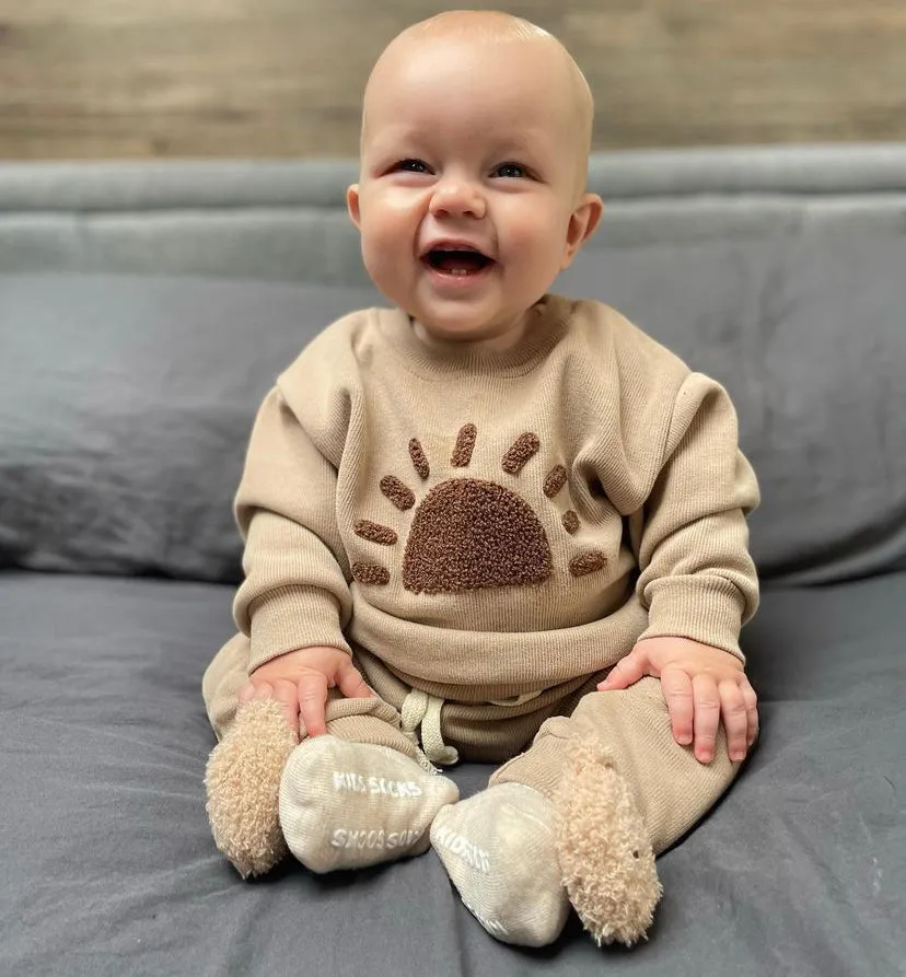 Grey / Camel Loungewear Set