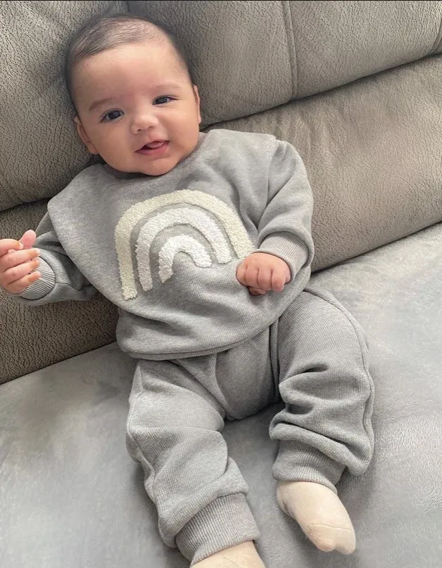 Grey / Camel Loungewear Set