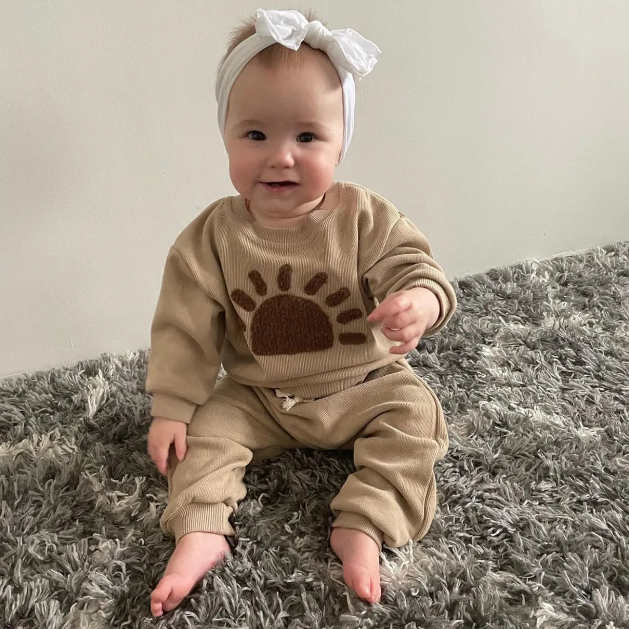 Grey / Camel Loungewear Set