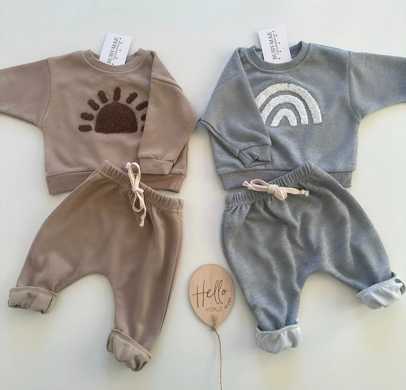 Grey / Camel Loungewear Set