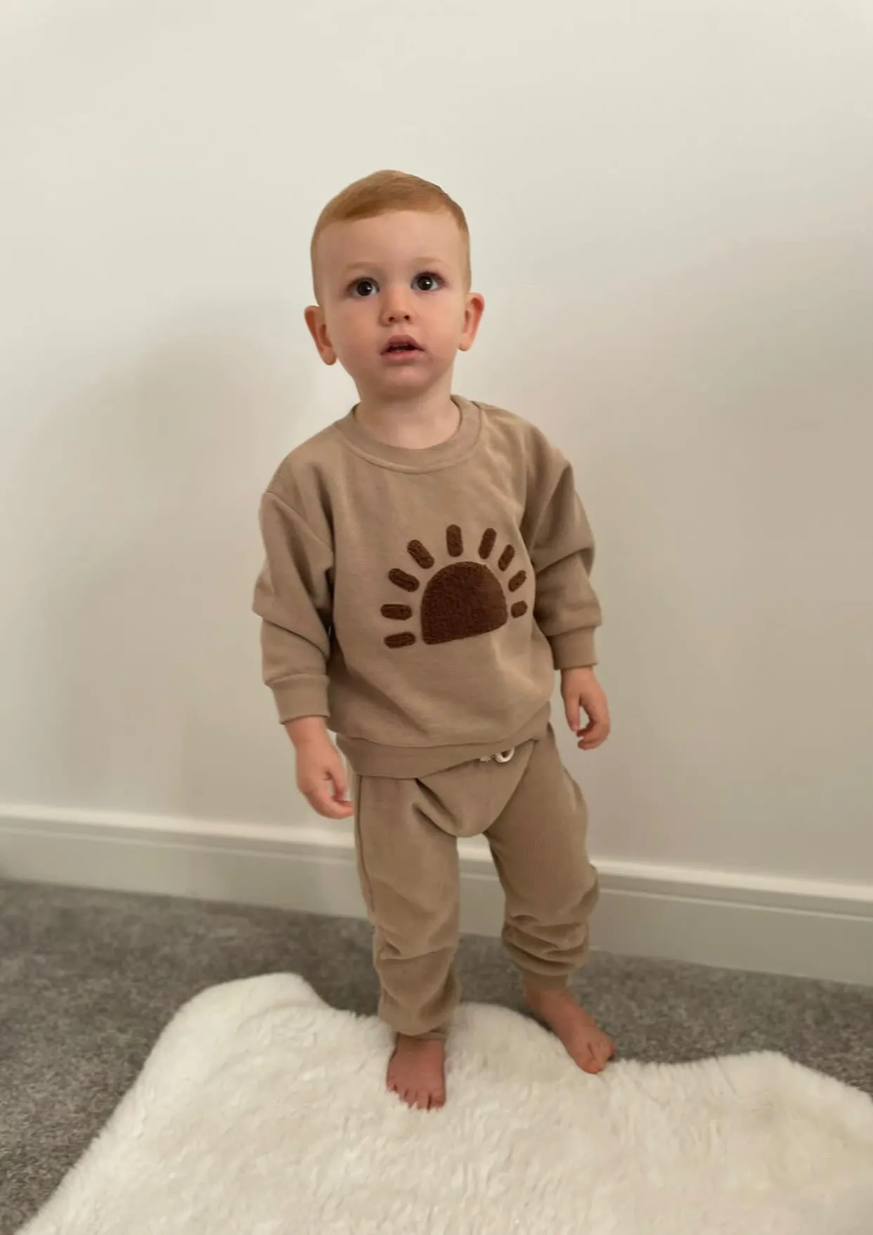 Grey / Camel Loungewear Set