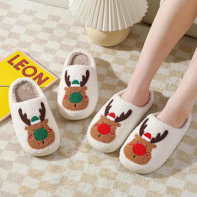 GS Pantoffels | Lekker warme pantoffels met rendier print voor dames