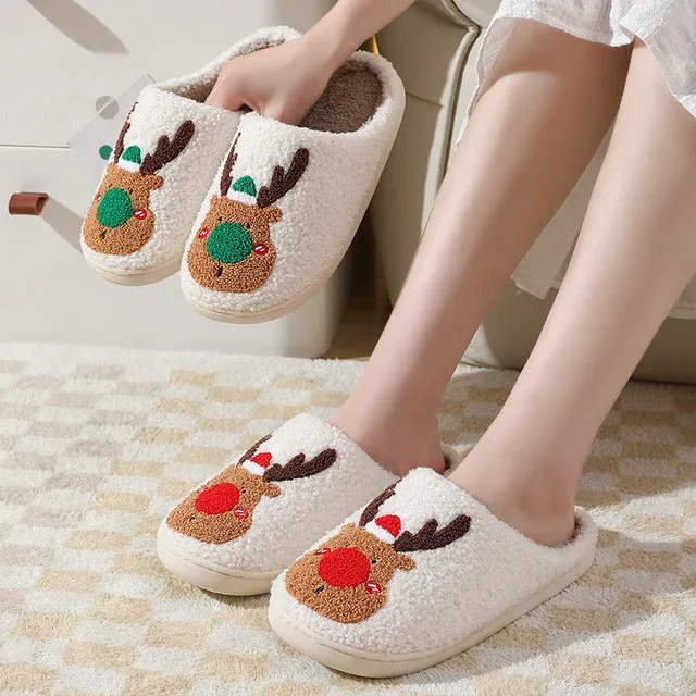 GS Pantoffels | Lekker warme pantoffels met rendier print voor dames