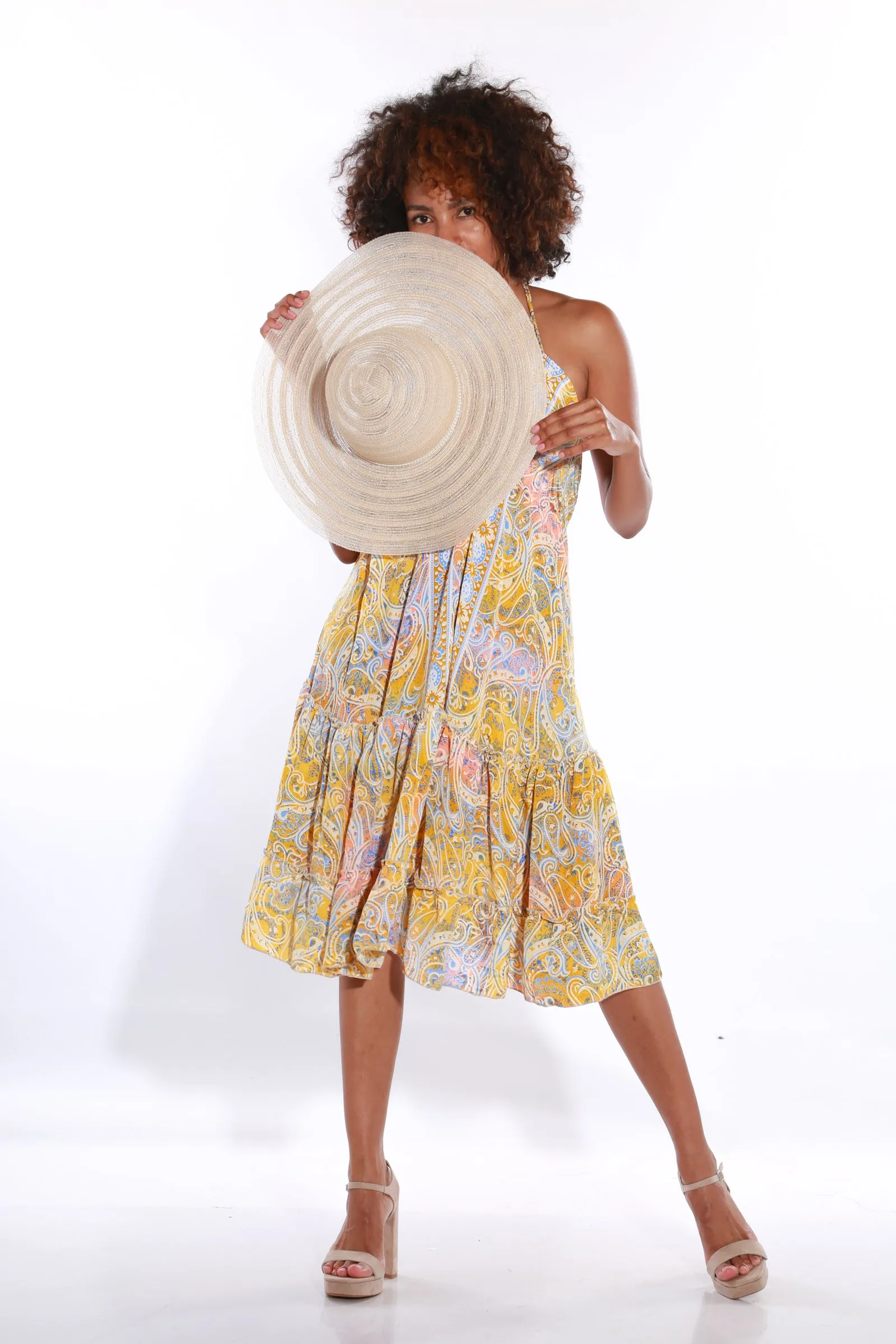 Happy Spaghetti Short sun dress- tuscany
