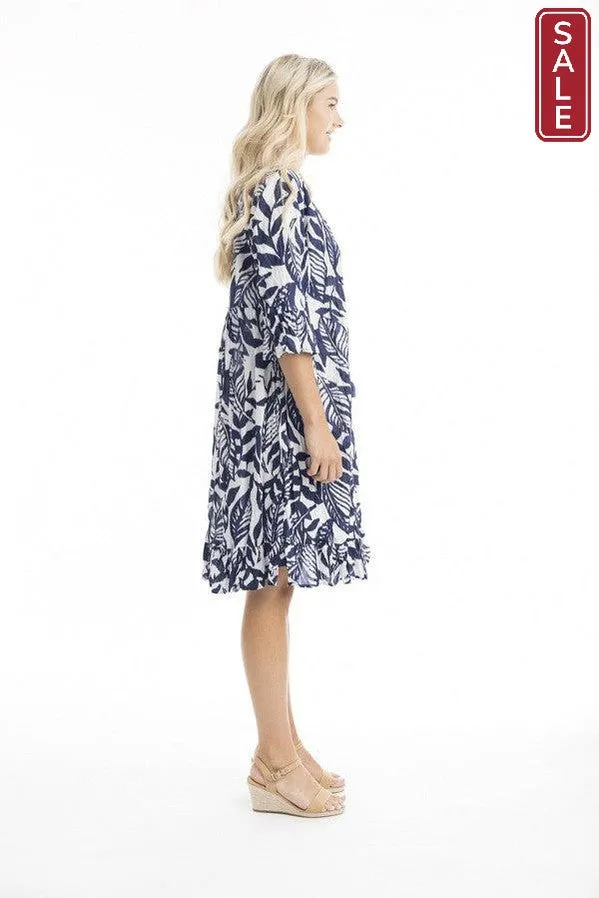 Hayman Frill Sleeve Pinch Pleat Dress