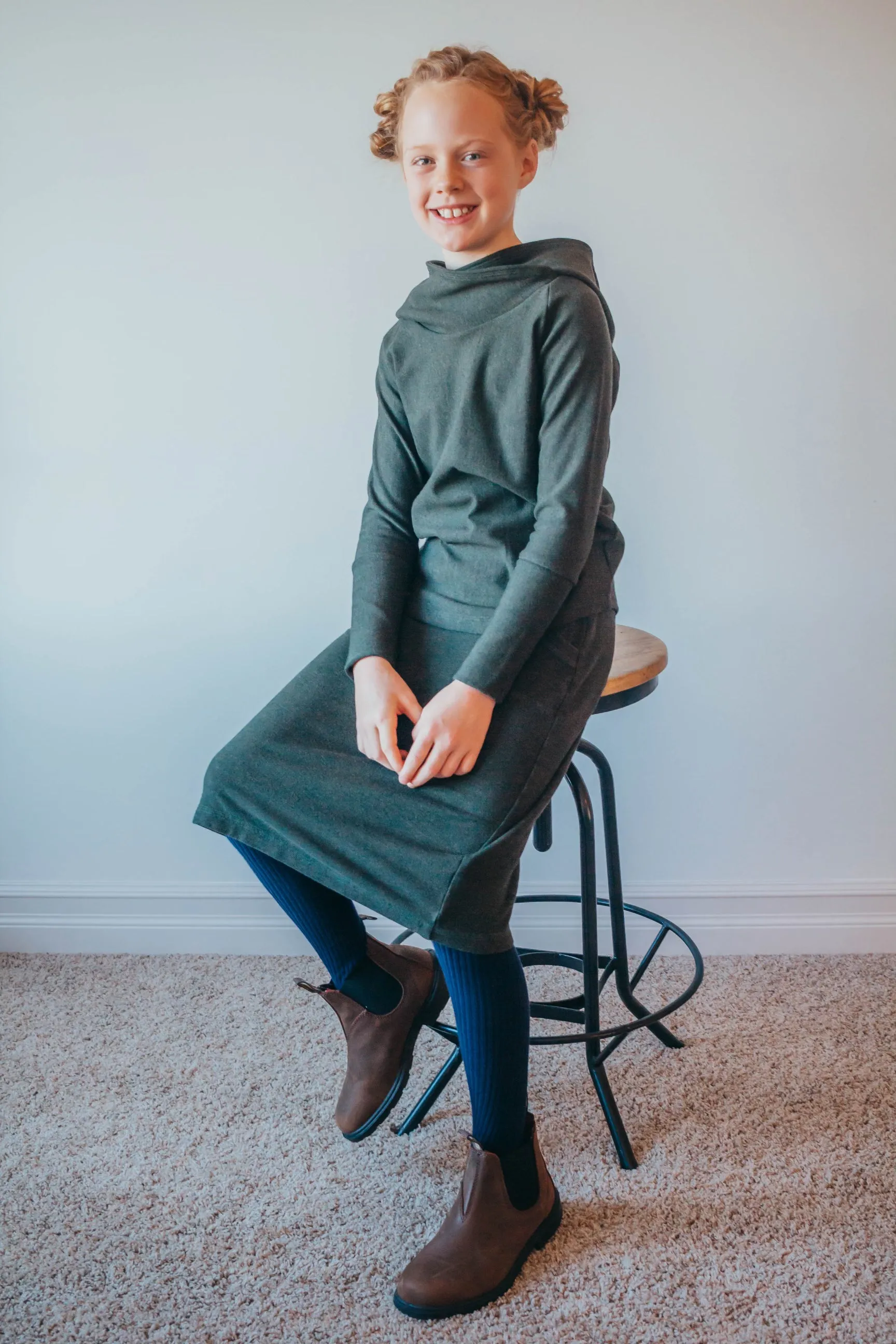 Heathered Forest Green Bamboo Skirt