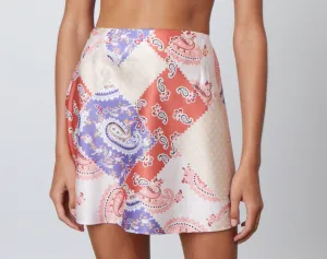 High Waist A Line Mini Skirt