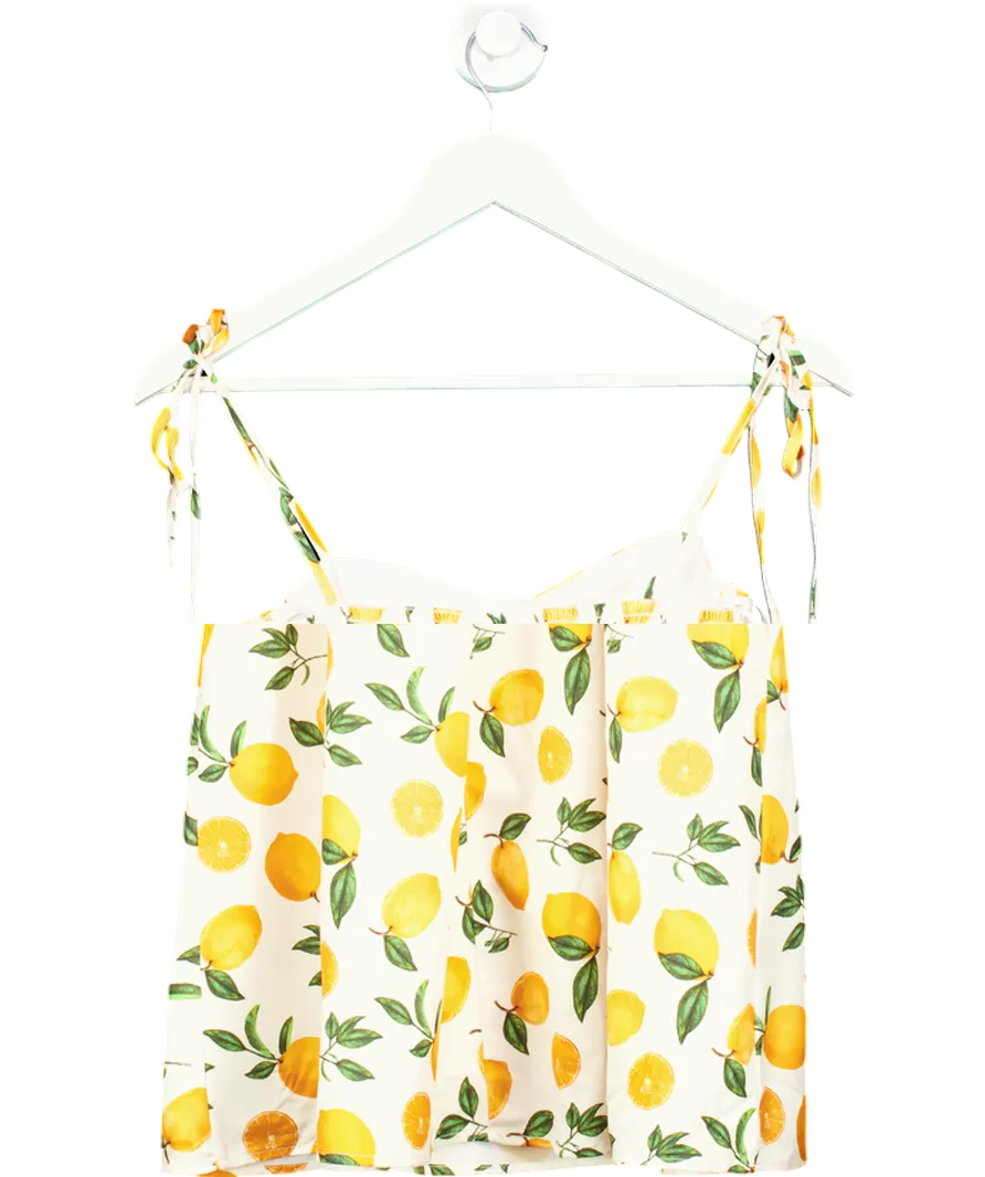 House Of Maguie Multicoloured Limoncello Sicilian Lemon Print Sun Dress UK 8
