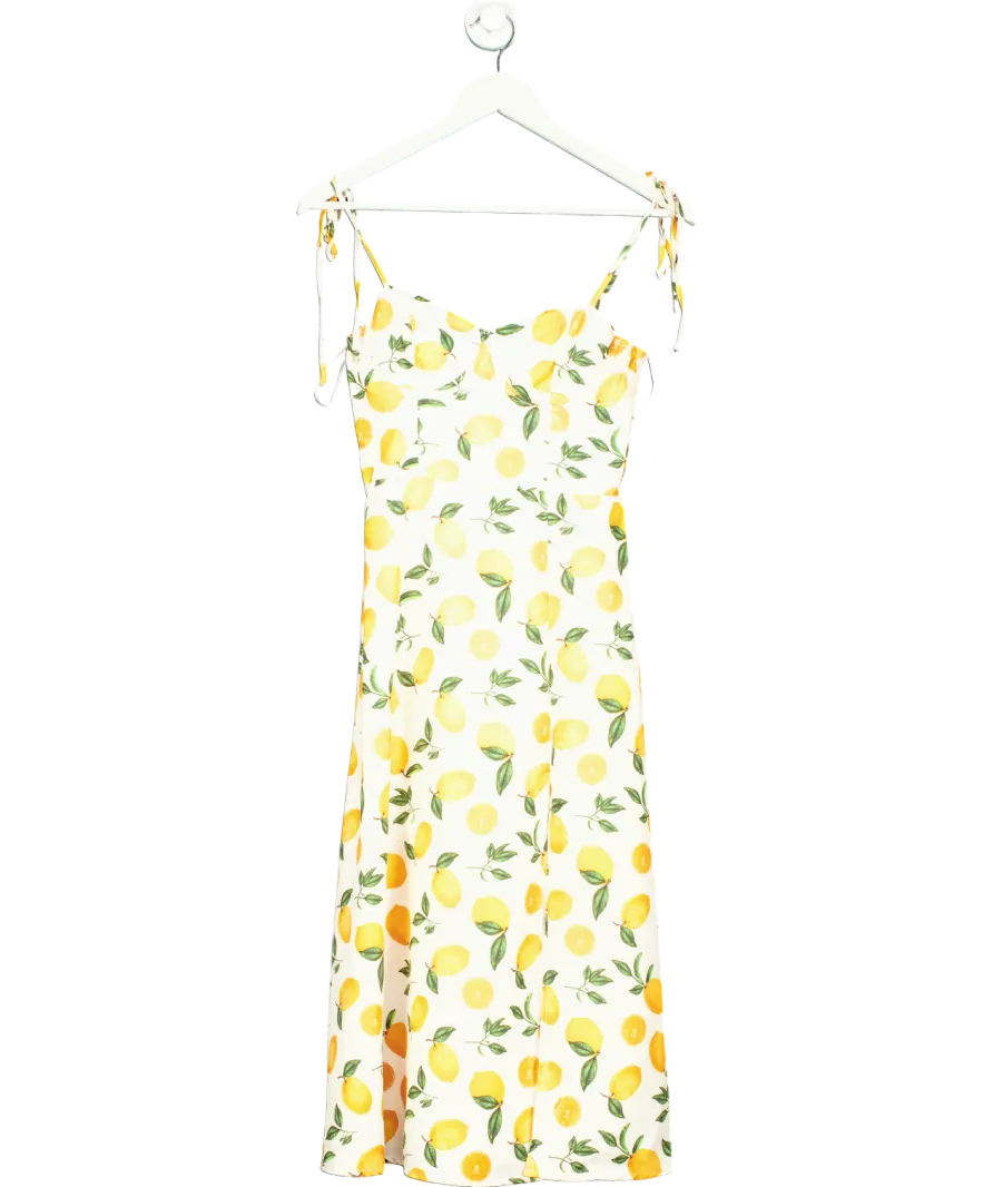 House Of Maguie Multicoloured Limoncello Sicilian Lemon Print Sun Dress UK 8