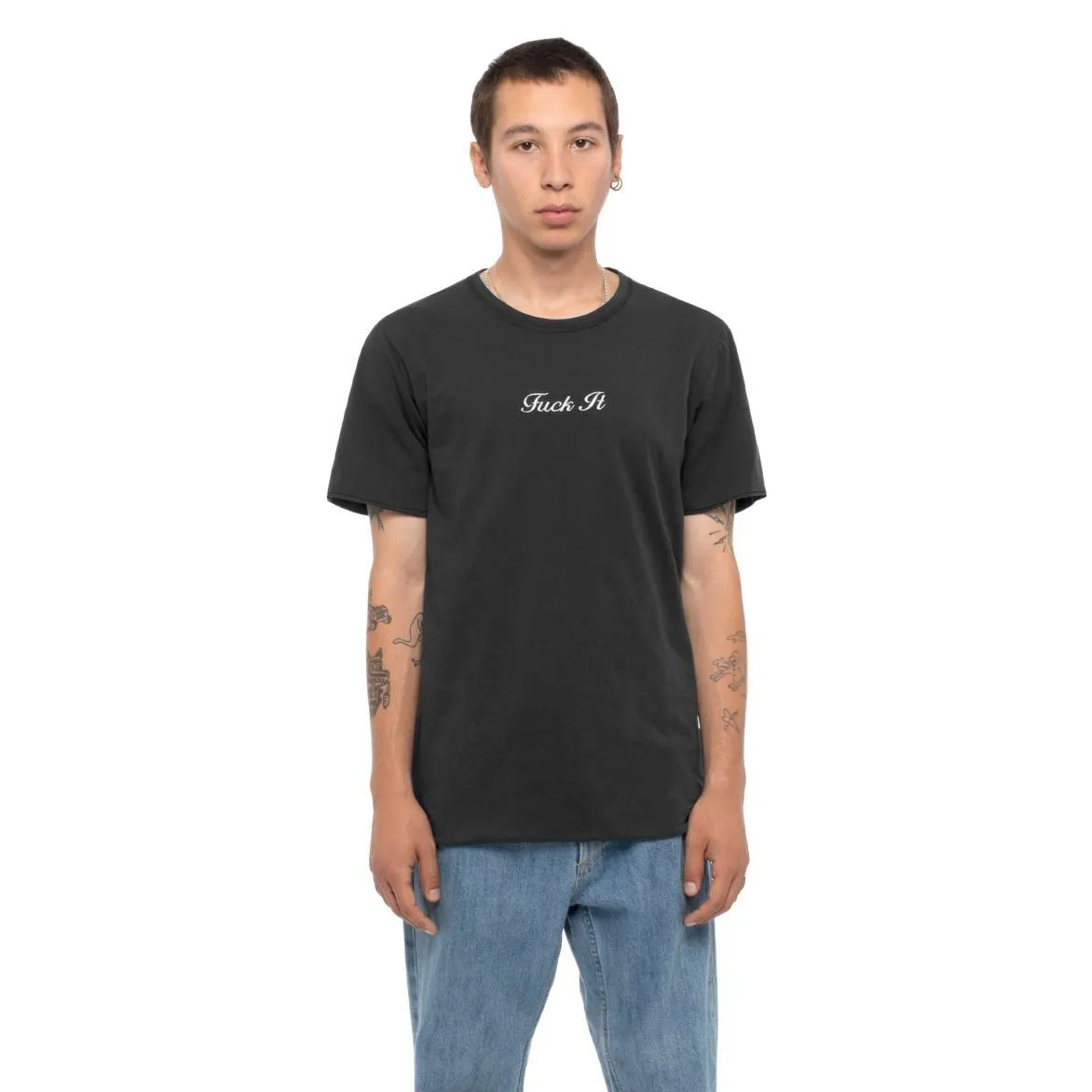 Huf Fuck It Reversible Short Sleeve Knit Top Black Men KN00114-BLK