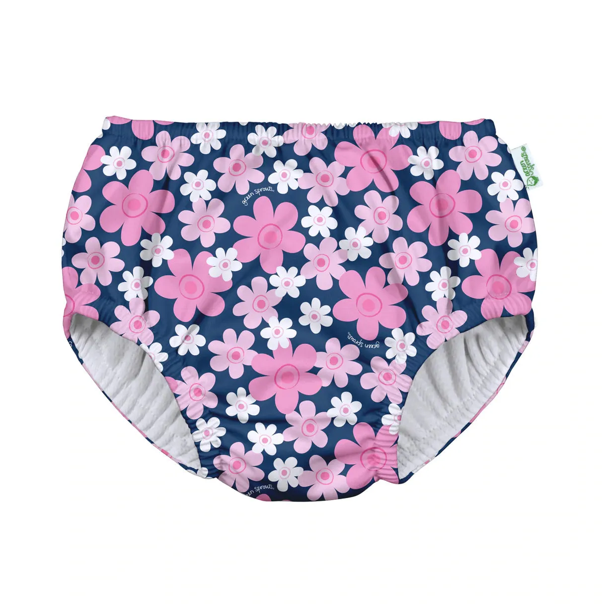 I Play Pull-Up Reusable Absorbent Swimsuit Diaper - Navy Blooms