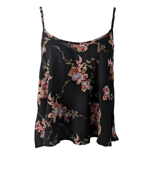 INSIGHT Women's Black Floral Print Tank Top NEW WITH TAGS