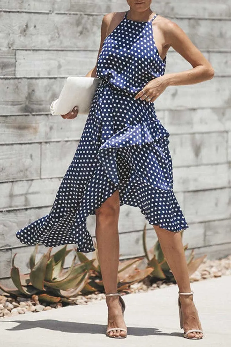 Irregular Polka Dot Dress (2 Colors)