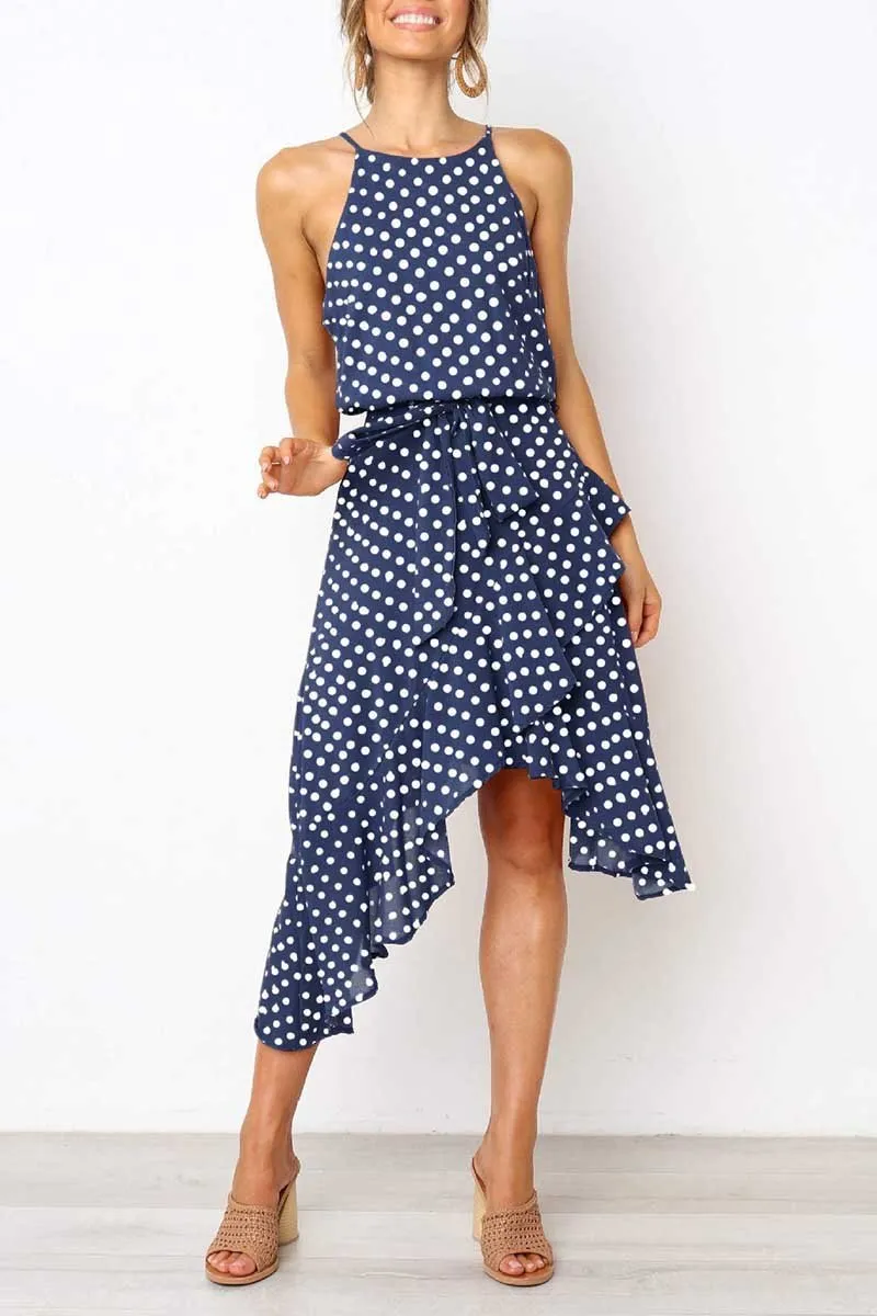 Irregular Polka Dot Dress (2 Colors)