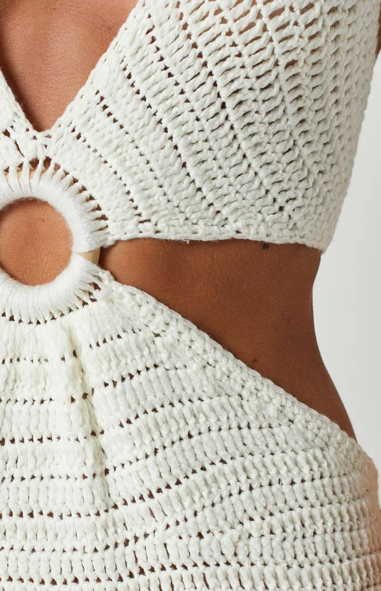 Isotta crochet halterneck midi dress