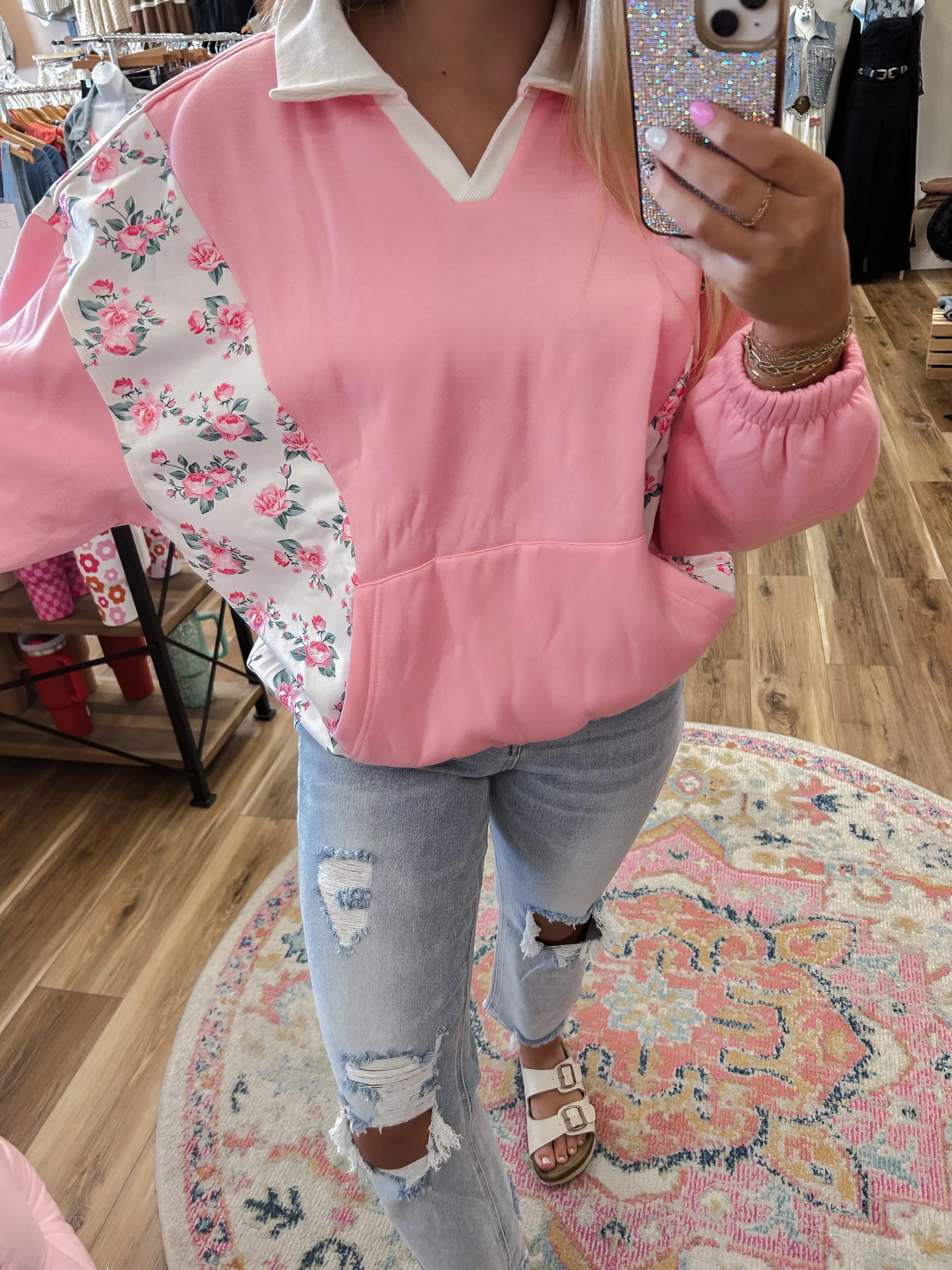 Ivy Pink Floral Top