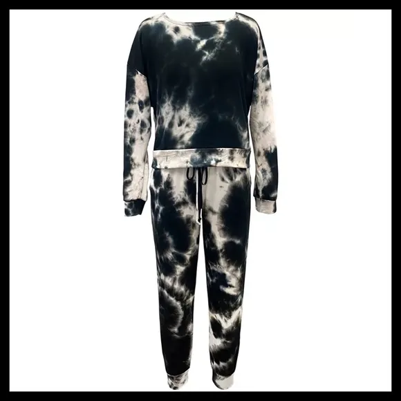 JENNI Women's Tie-Dyed Loungewear Set Tie Dye