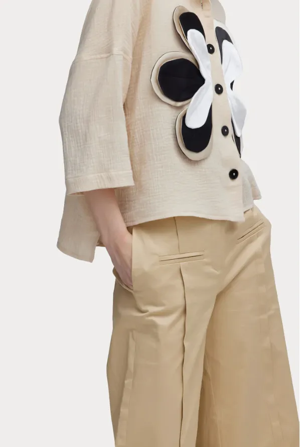 JULIA ALLERT CREAM FLORAL SHIRT