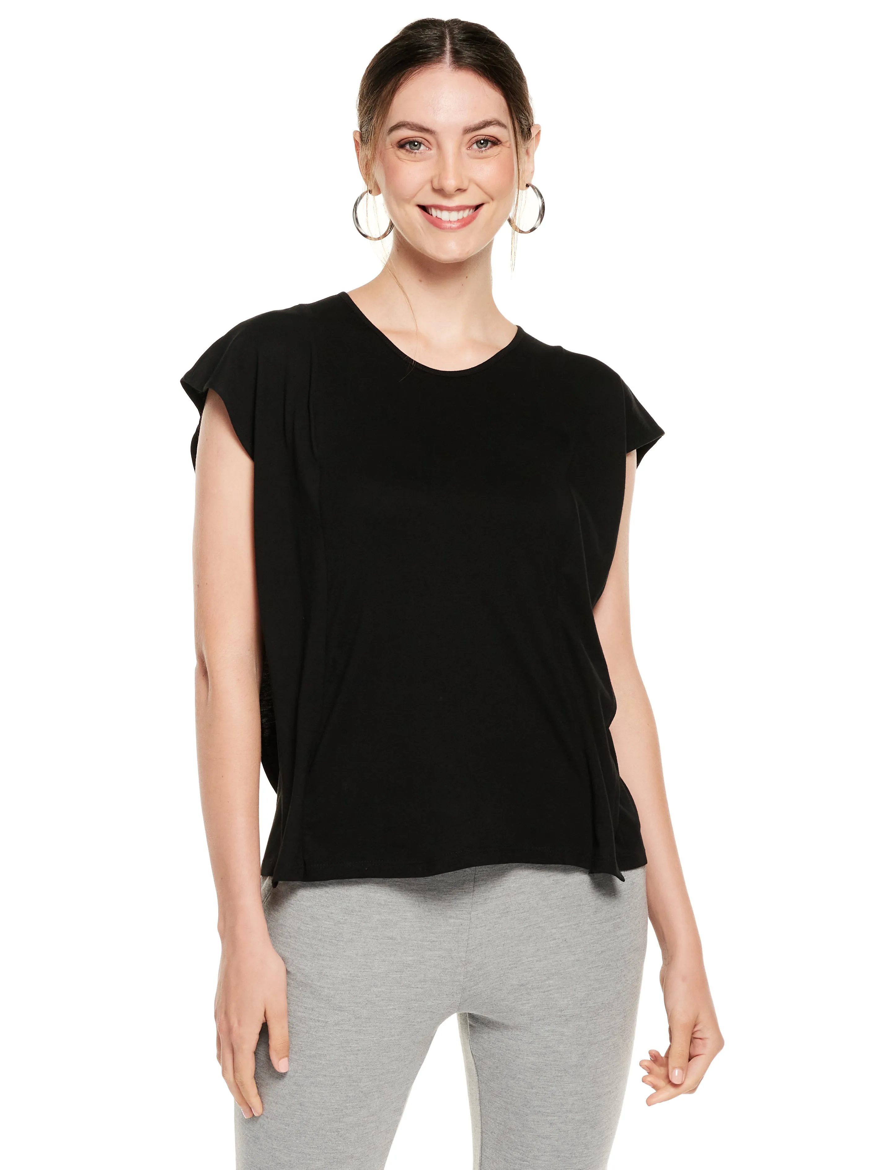 Kaftan Shaped Cotton Modal Tee