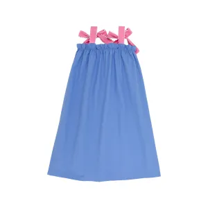 Lainey's Little Dress - Barbados Blue with Hamptons Hot Pink & Worth Avenue White