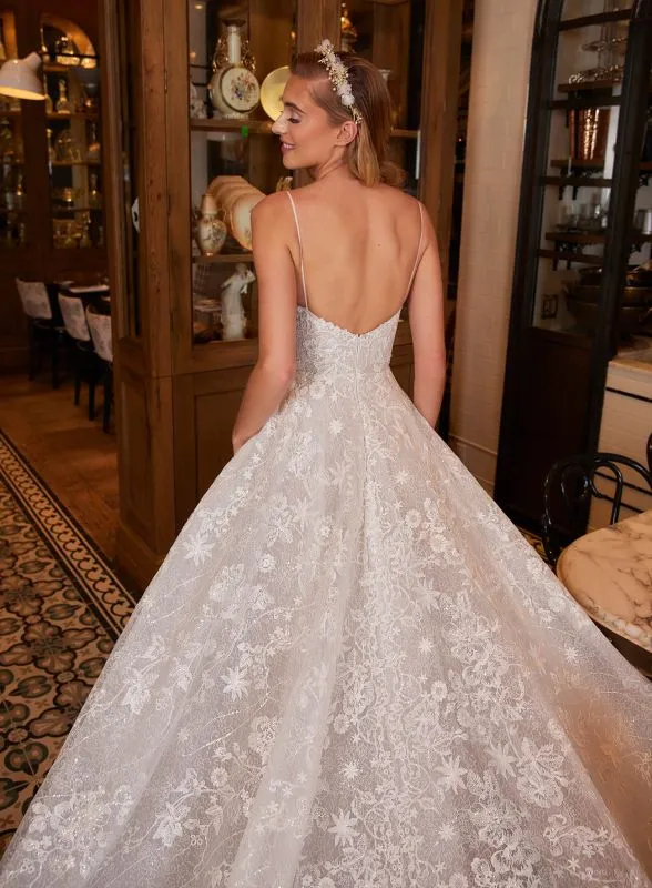 L'amour Size 12 LA22230 Tinir Ivory/Latte Gown