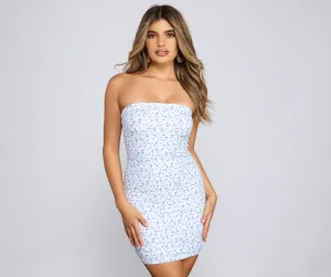 Let Style Bloom Charming Ditsy Floral Tube Dress