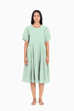 Linen Elvira Dress-Sage Green