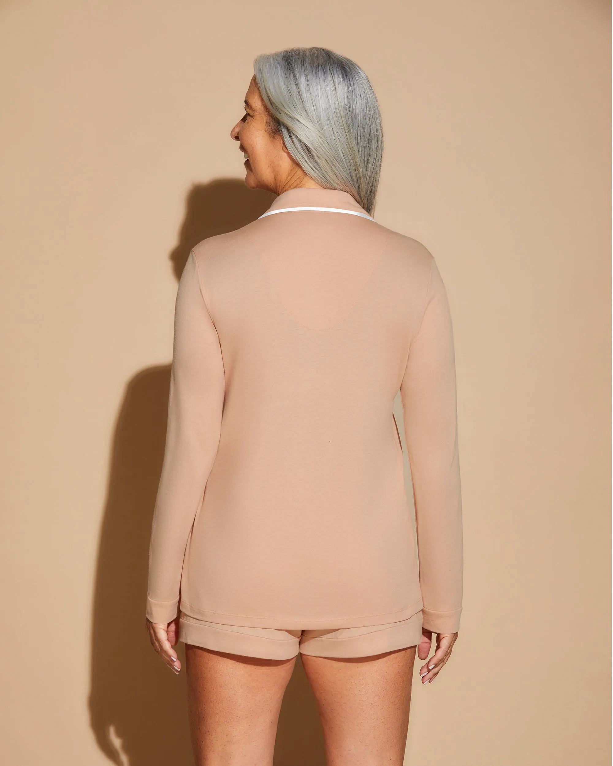 Long Sleeve Top & Boxer Pajama Set