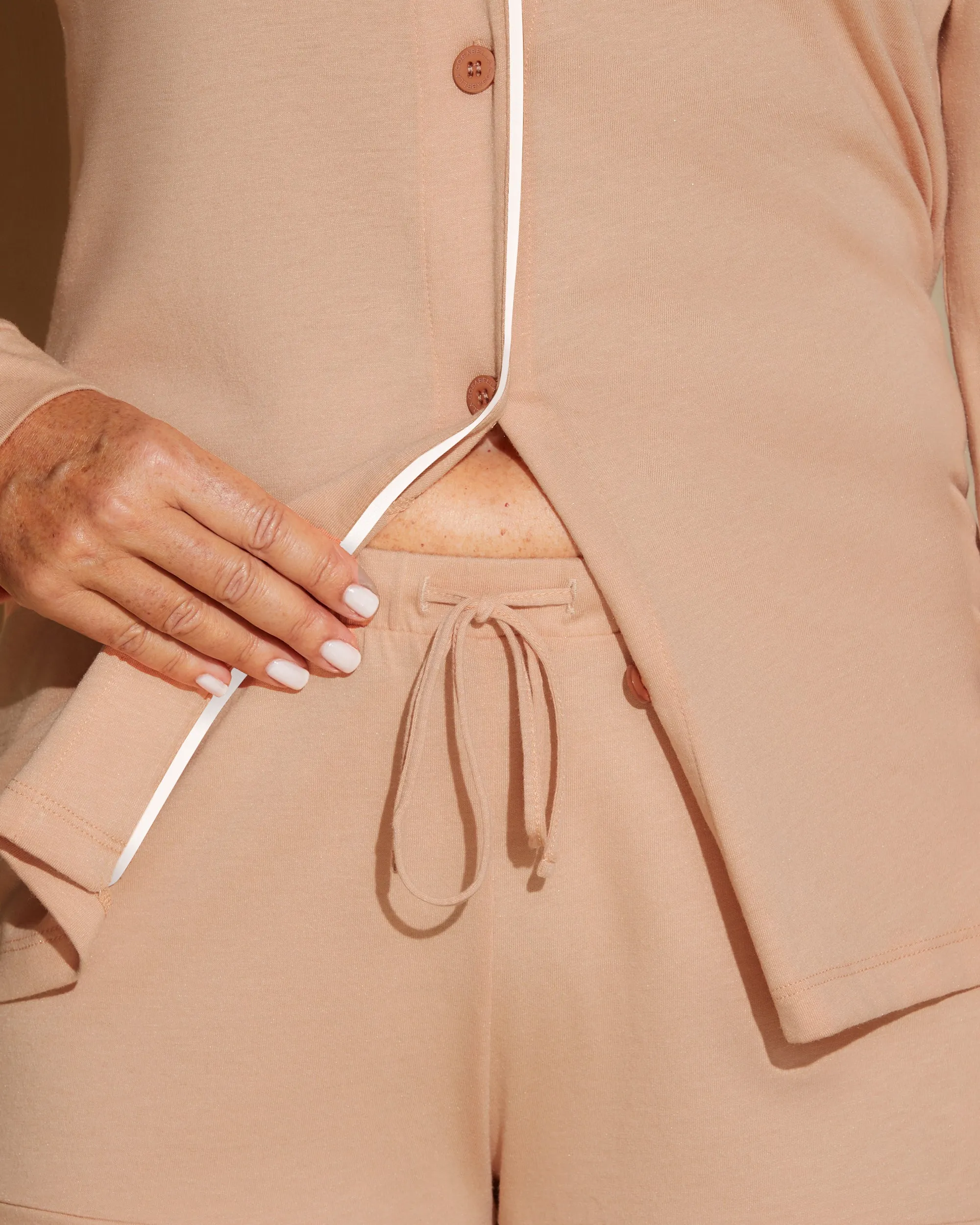 Long Sleeve Top & Boxer Pajama Set