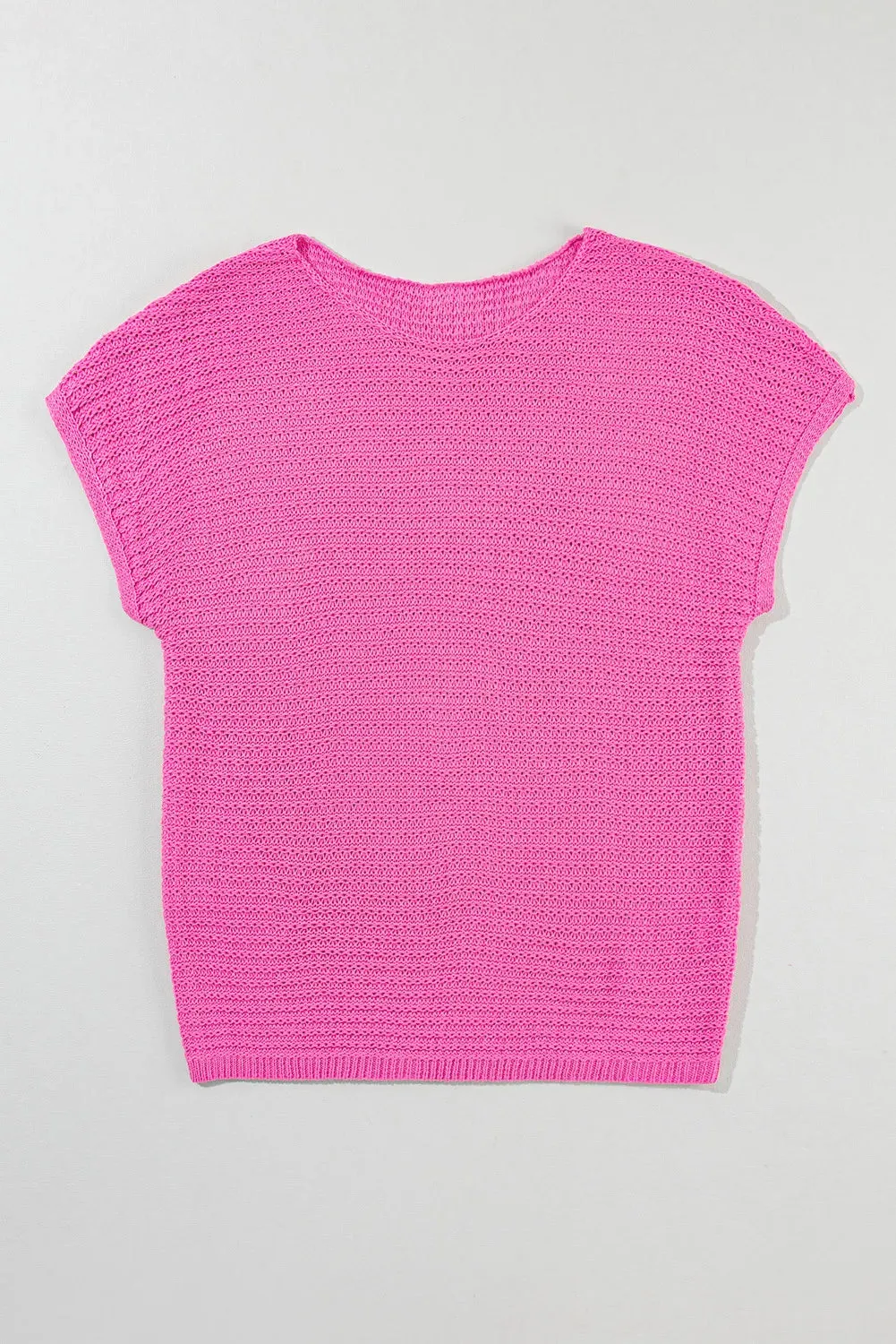 Loose Knit Short Dolman Sleeve Top