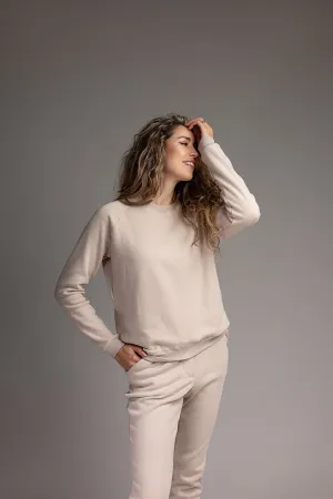 Loungewear: Winter Sweater Mii Estilo SAND CLEARANCE SALE