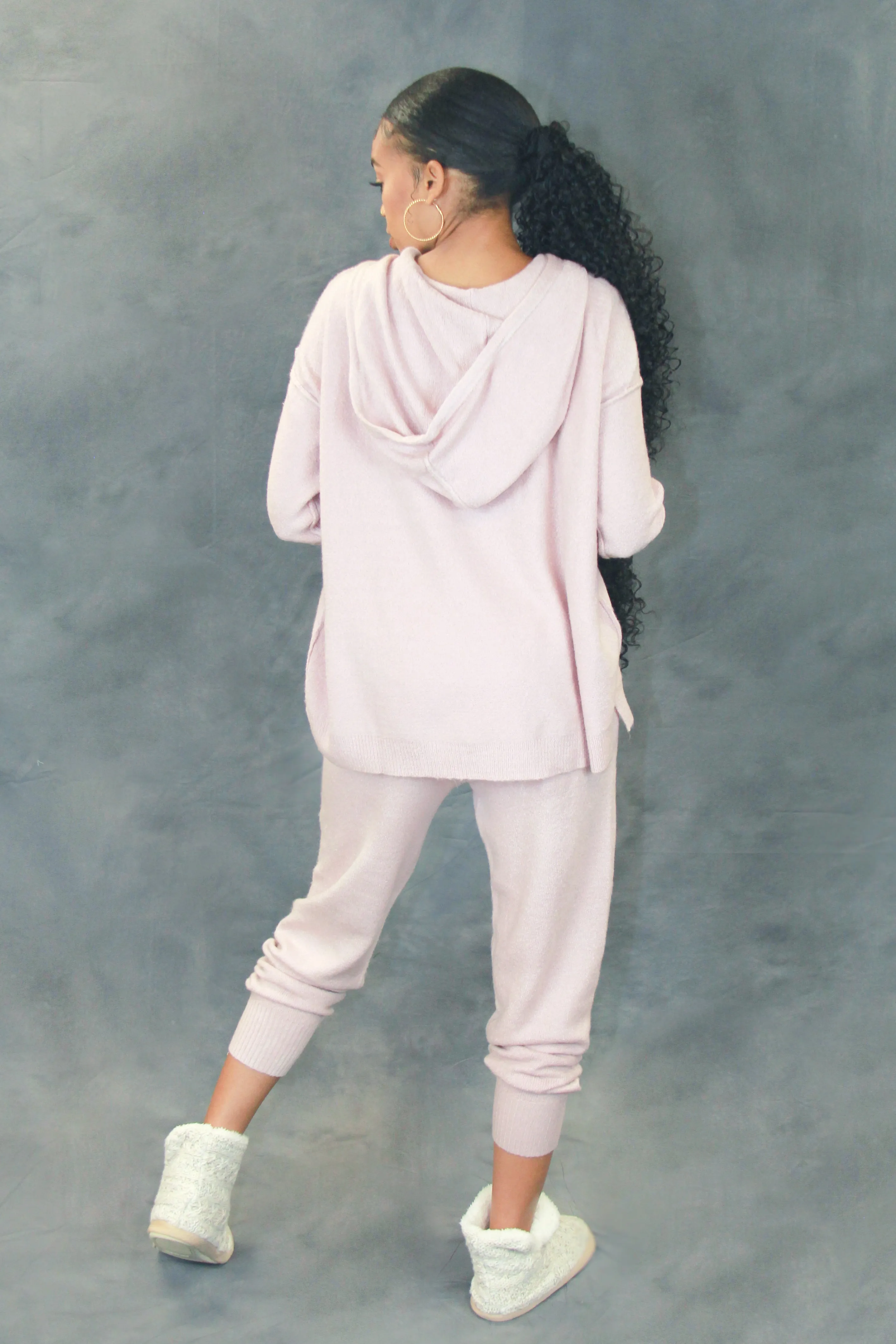 Luna Knit Loungewear Set - Rose