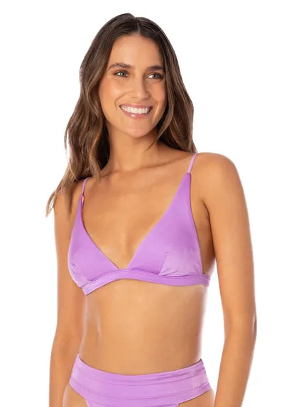 Maaji Metallic Lilac Ivy Fixed Triangle Bikini