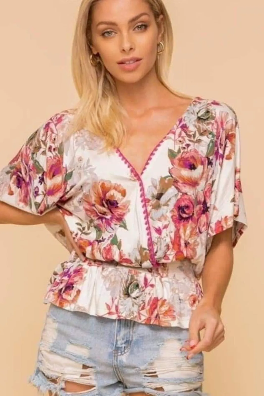 Magnolia Floral Top