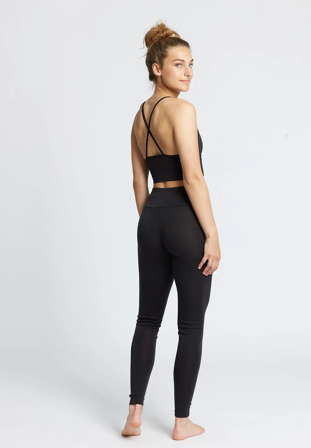 Malu wool slim pants - almost black