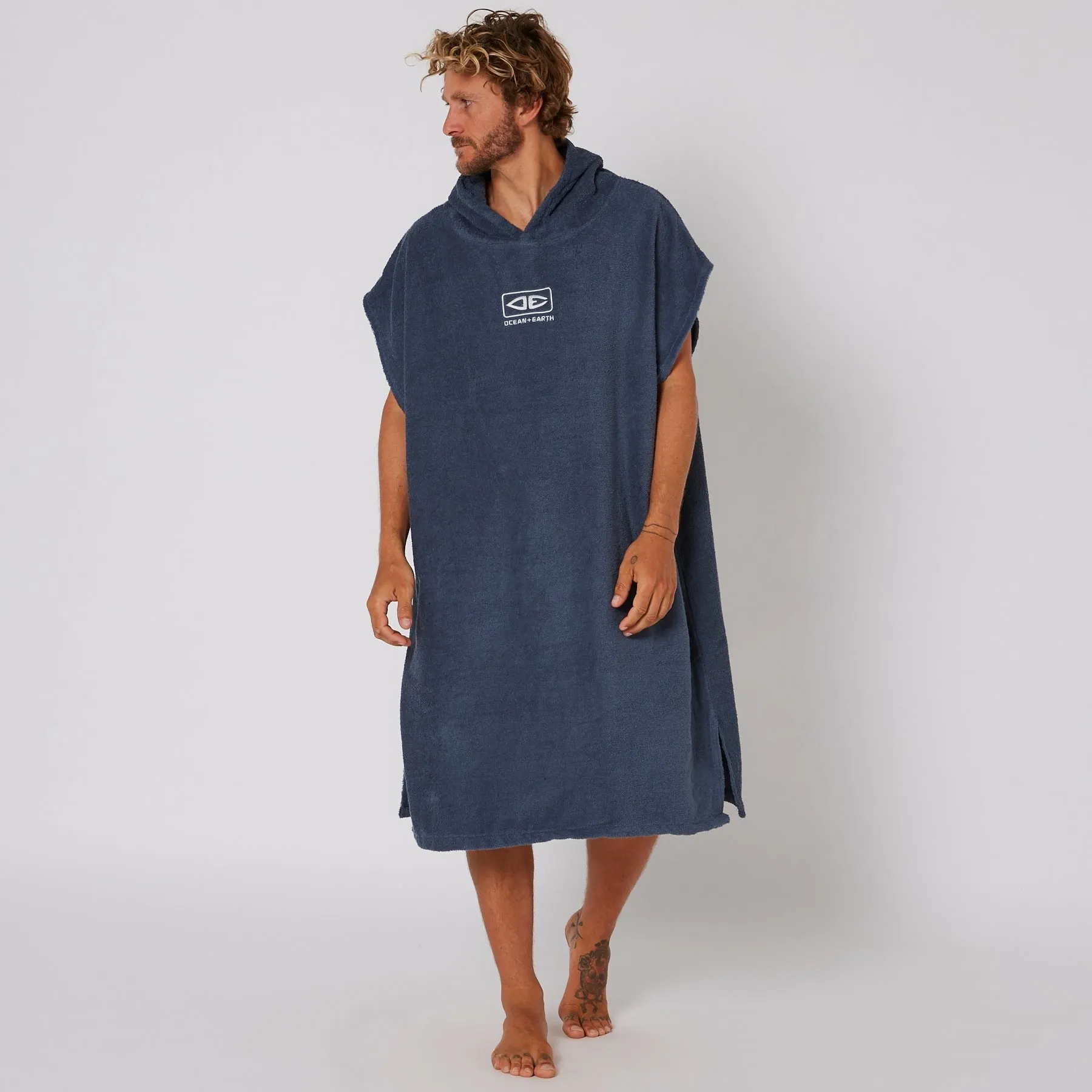 Mens Terry Hooded Poncho
