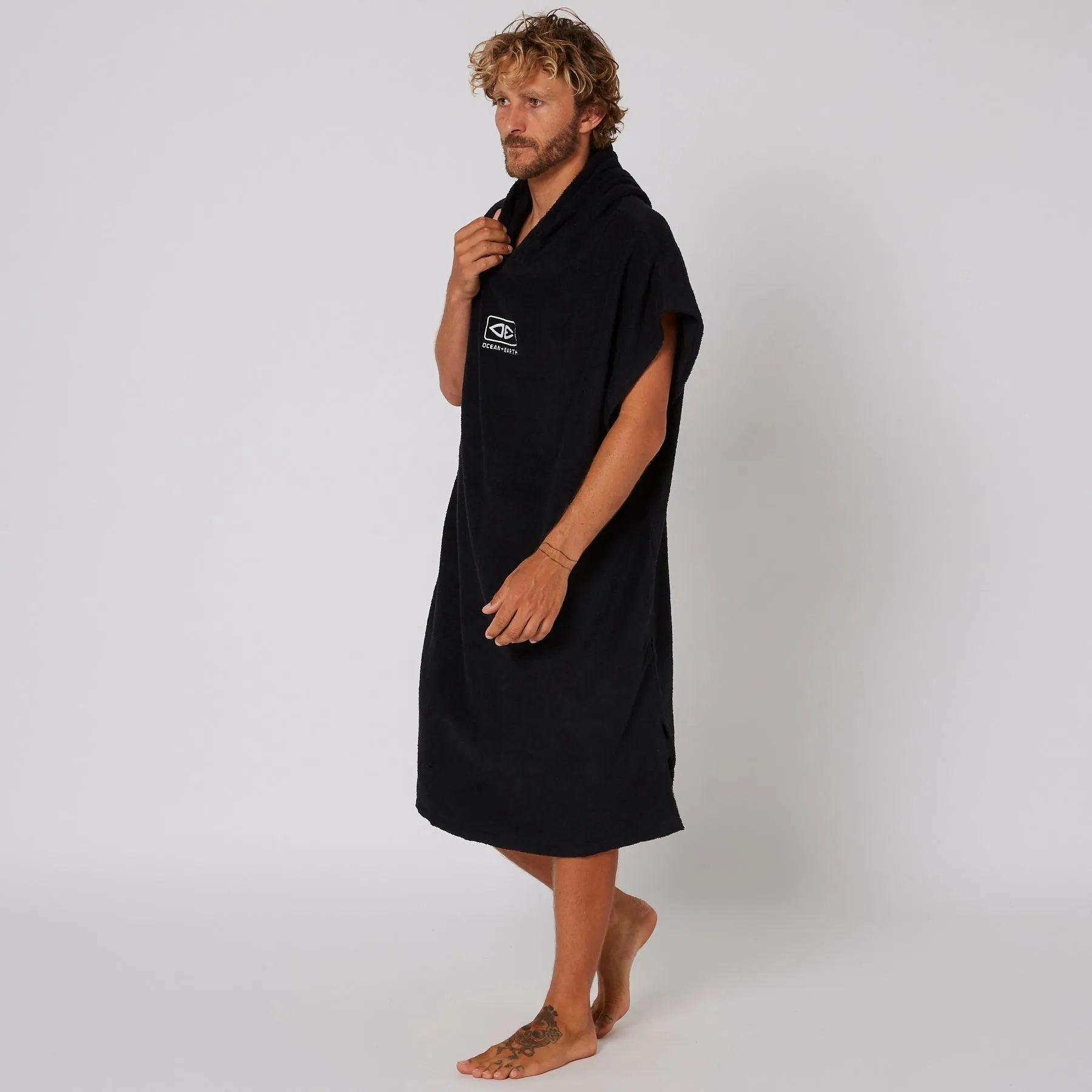 Mens Terry Hooded Poncho
