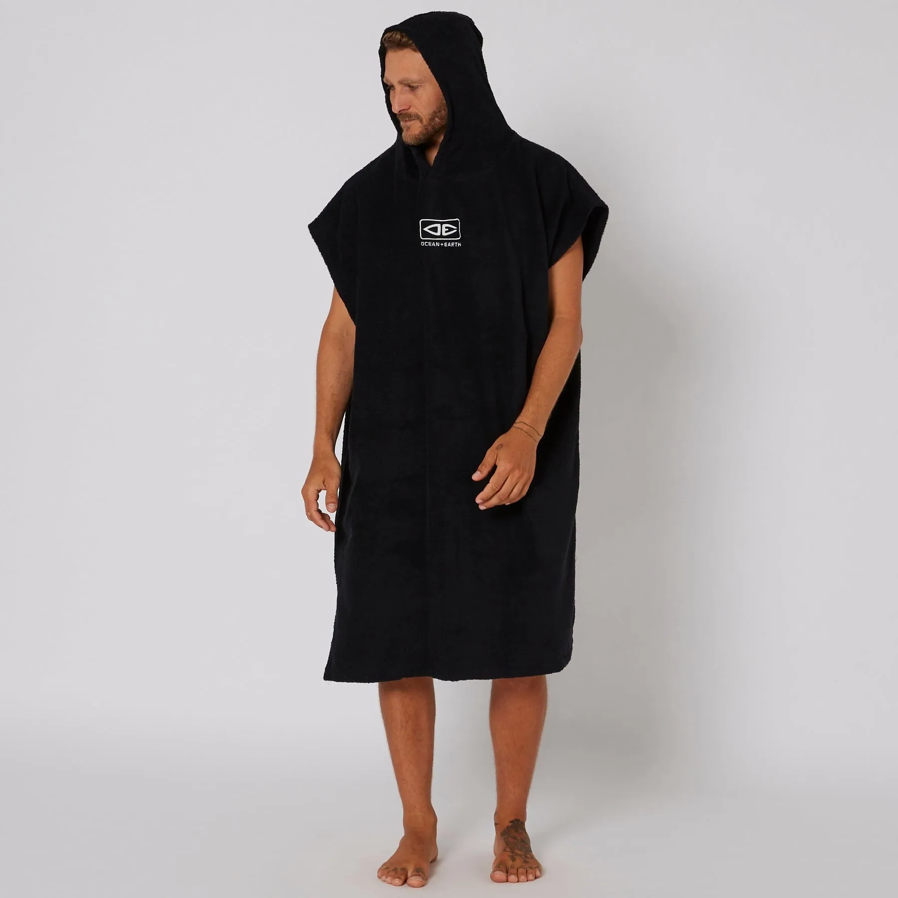 Mens Terry Hooded Poncho