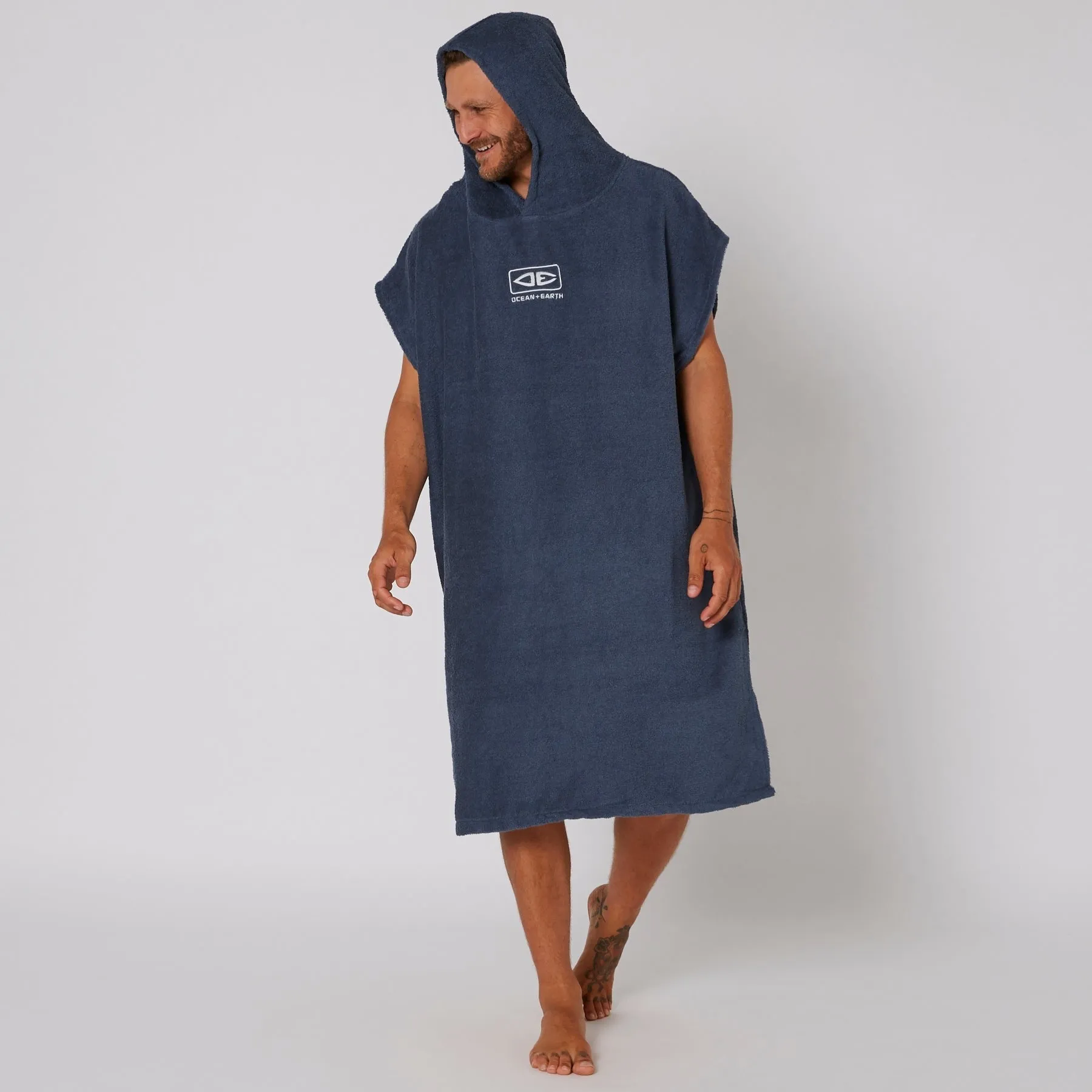 Mens Terry Hooded Poncho