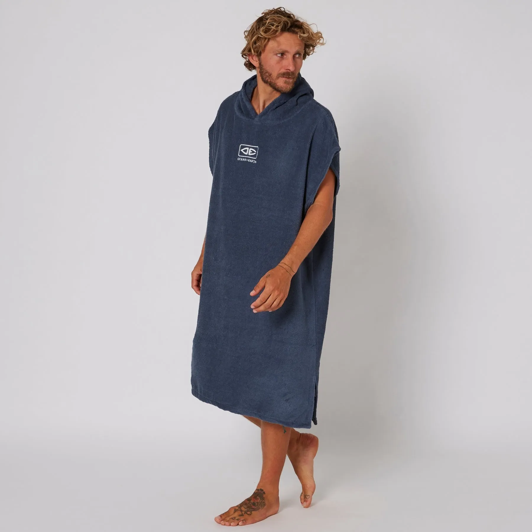 Mens Terry Hooded Poncho