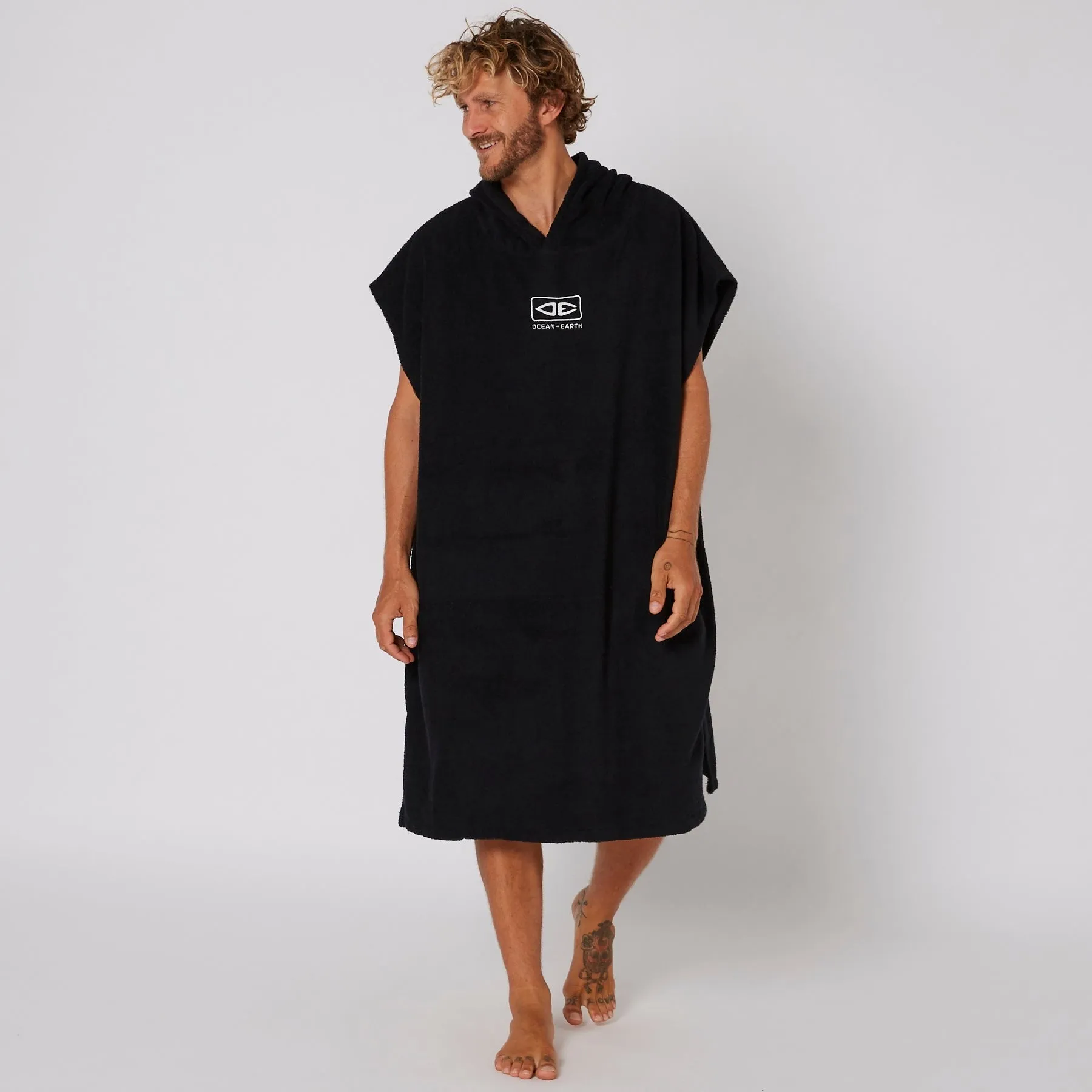 Mens Terry Hooded Poncho