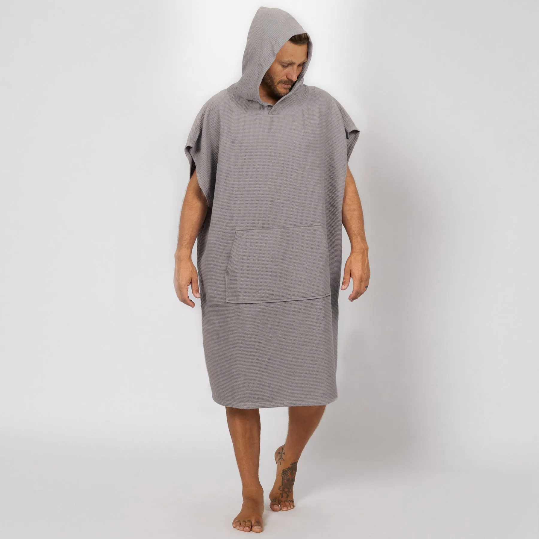 Mens Waffle Poncho