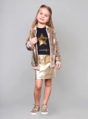 Metallic Coated Mini Skirt