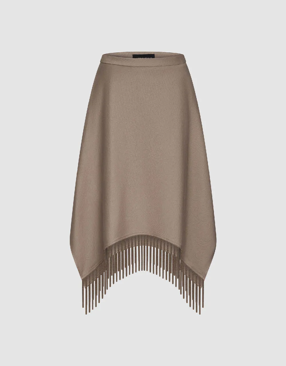 Midi A-Line Skirt With Tassel