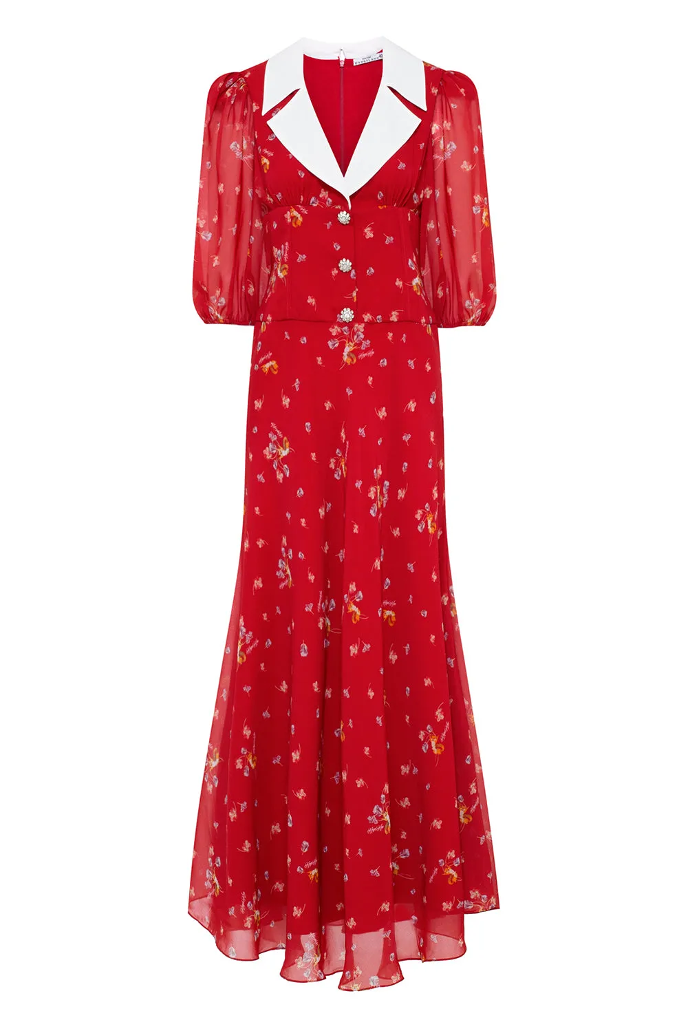Midi dress with floral print