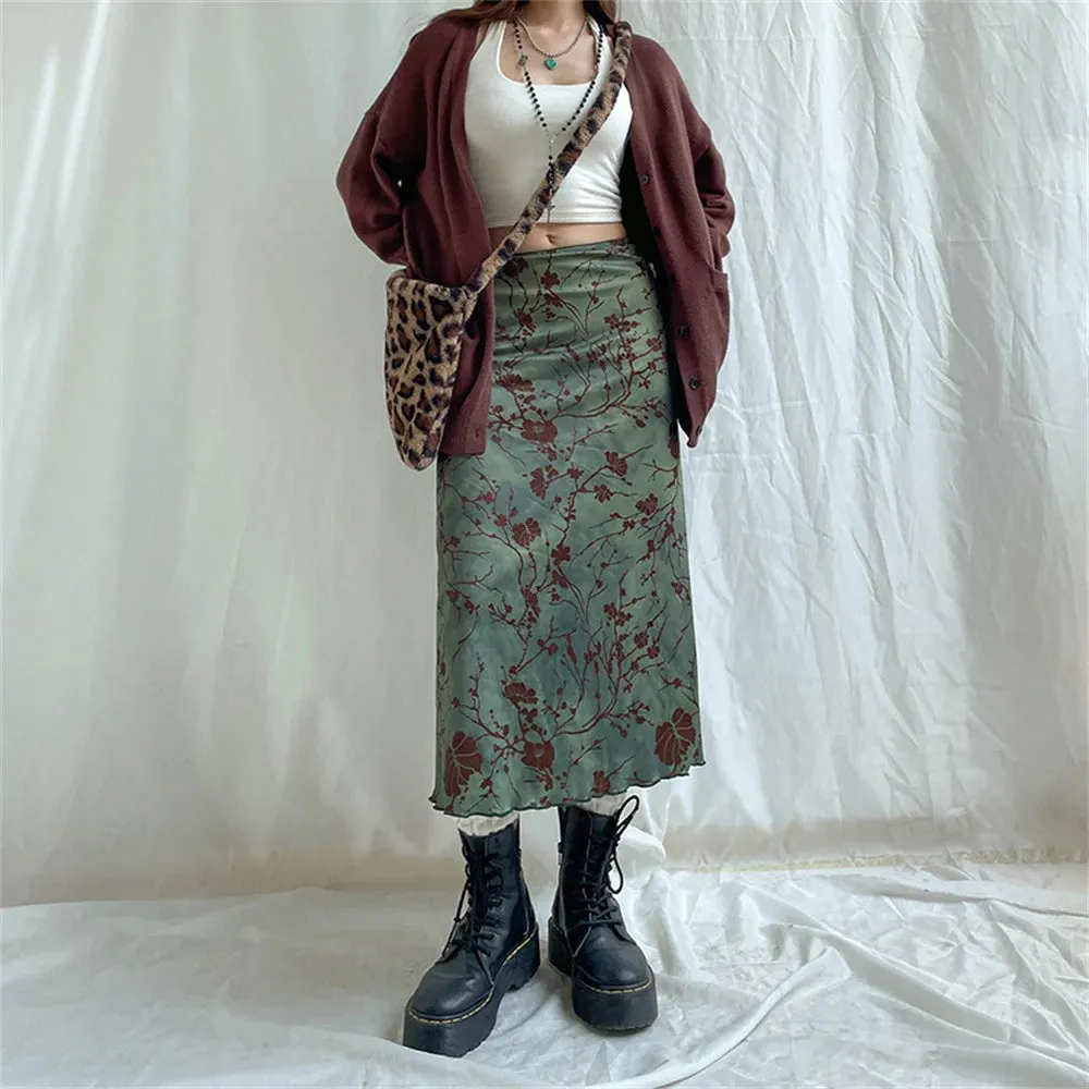 Midi Floral Holiday Skirt