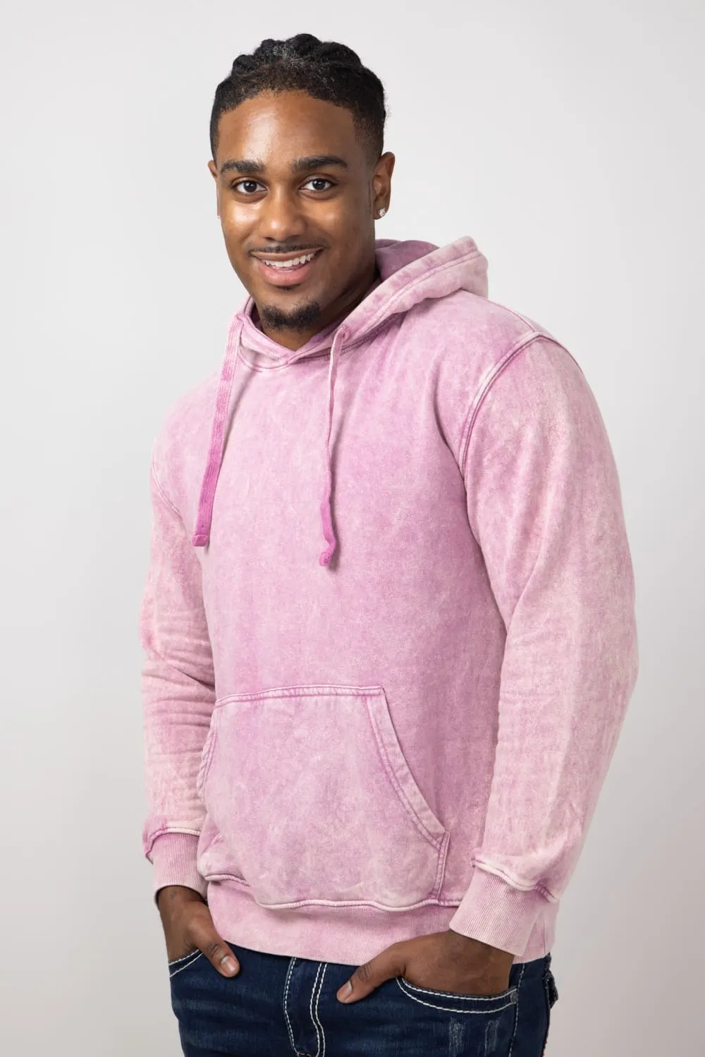 Mineral Wash Hoodie in Rose | 708MW-ROSE