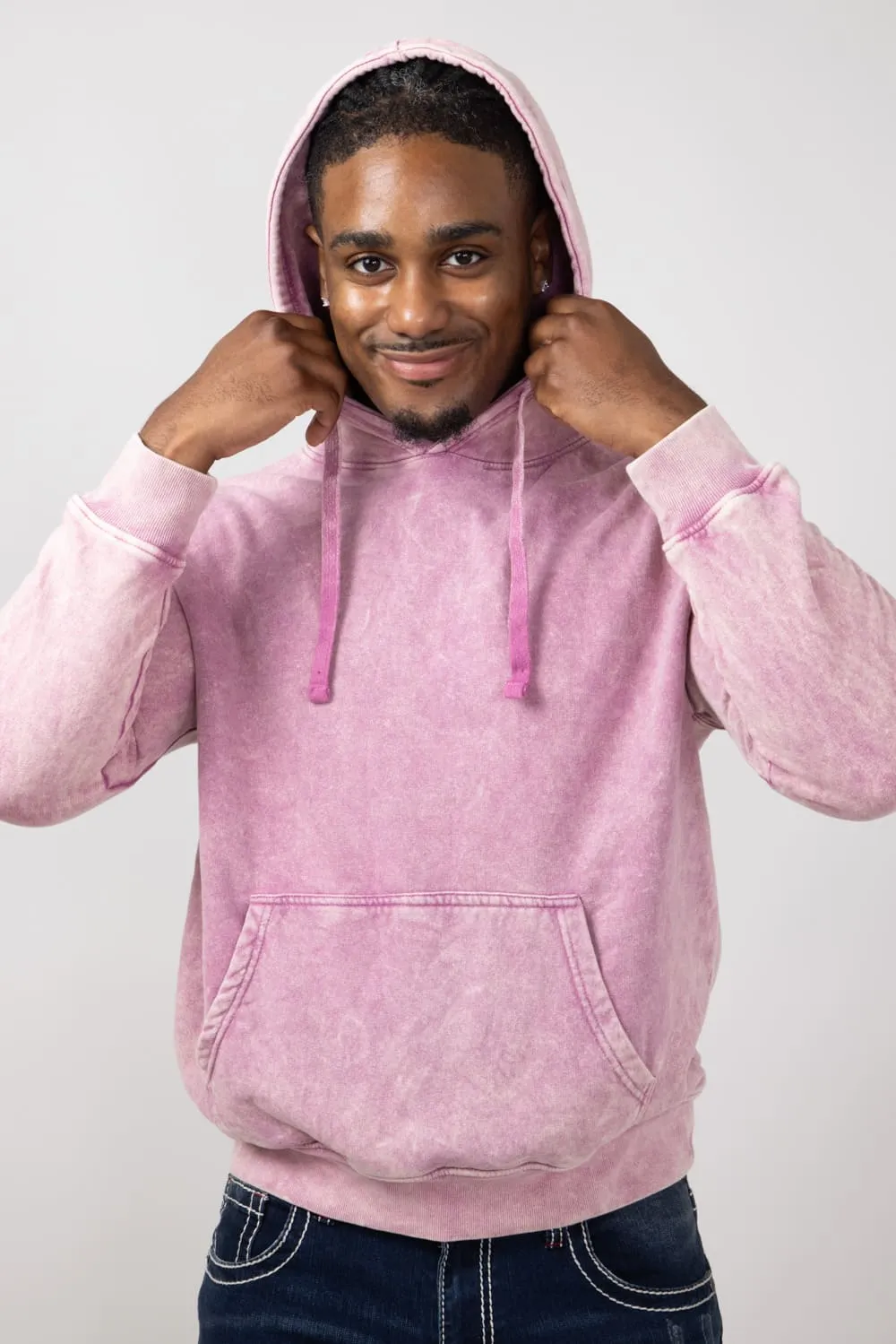 Mineral Wash Hoodie in Rose | 708MW-ROSE