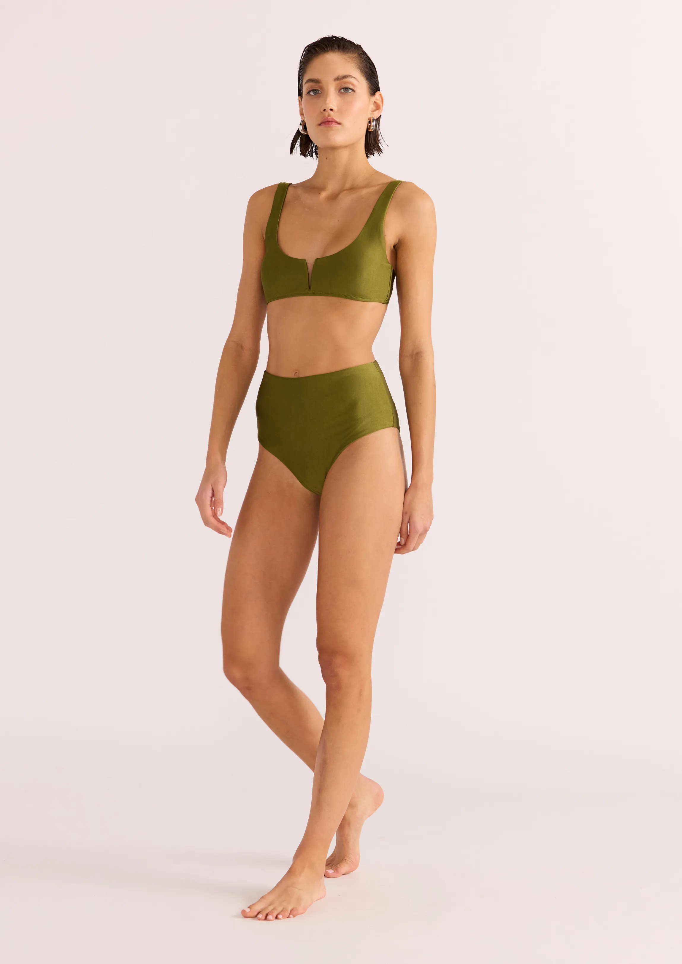MINK PINK IRINA BIKINI TOP - KHAKI