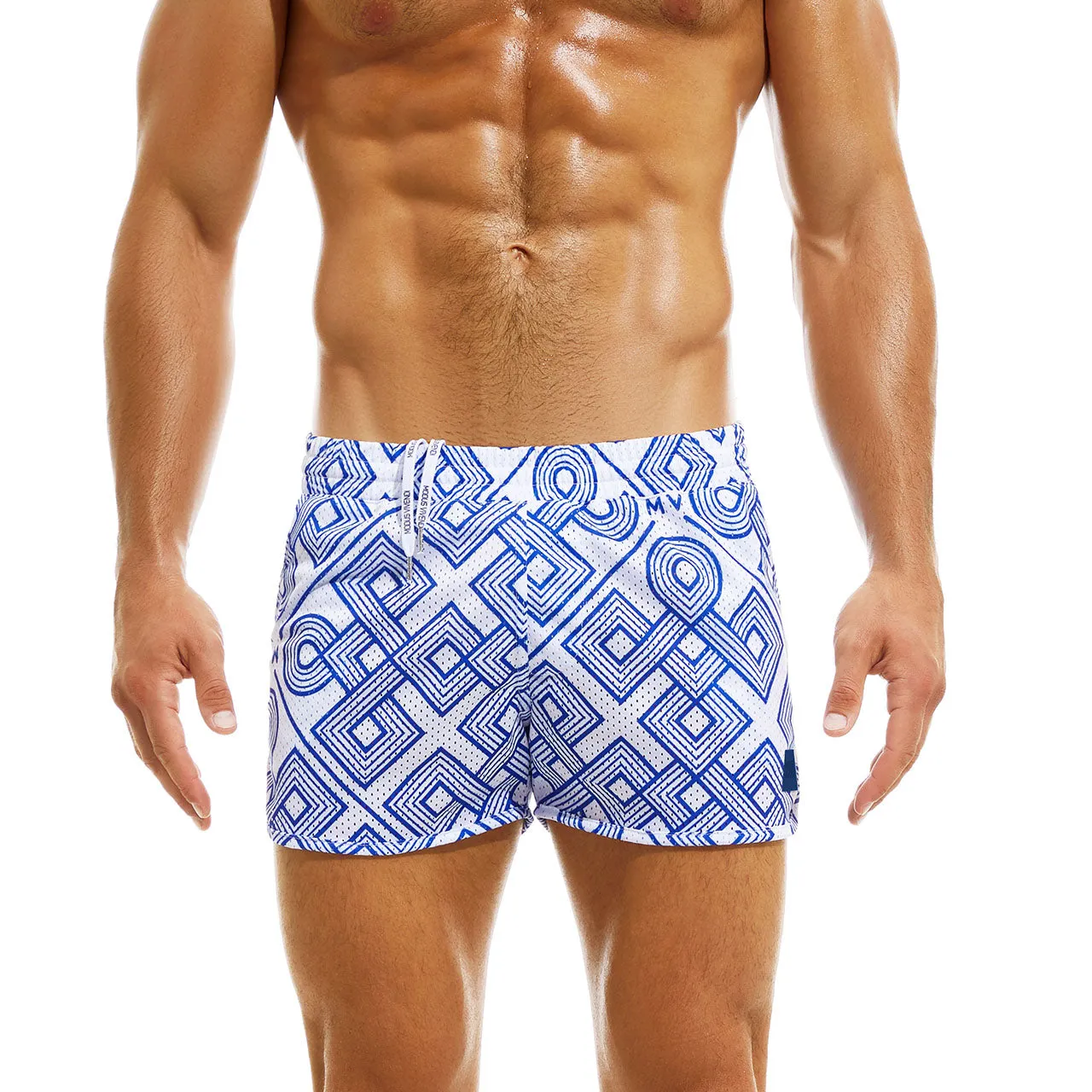 MODUS VIVENDI GORDIAN KNOT JOGGING CUT SWIM SHORTS COBALT